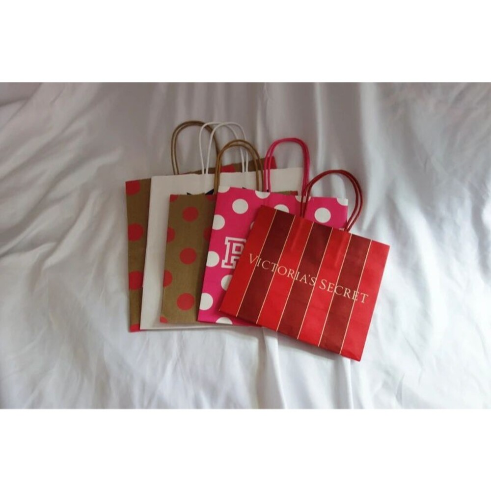 Victoria secret PINK 5 shopping bags size Medium New